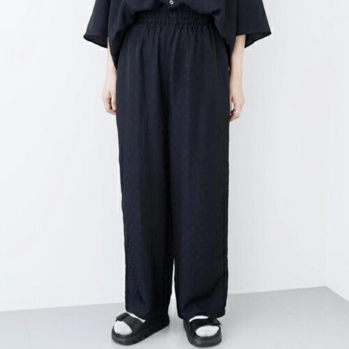【トラヴァイユマニュアル/TRAVAIL MANUEL】キュプラドットサッシュワイドパンツ(5080-51) 【貨物輸送無料】【ly】