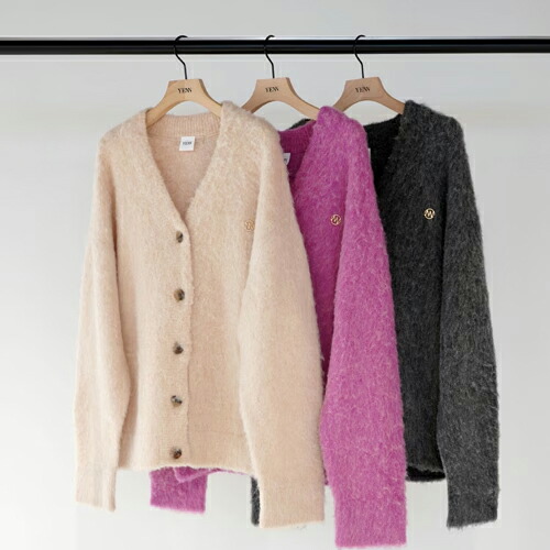 【s20】【YENN/イエン】アルパカミックスカーディガン/ALPACA MIX CARDIGAN(Y254-91122)【送料無料】【キャンセル返品交換不可】【let】【ly】