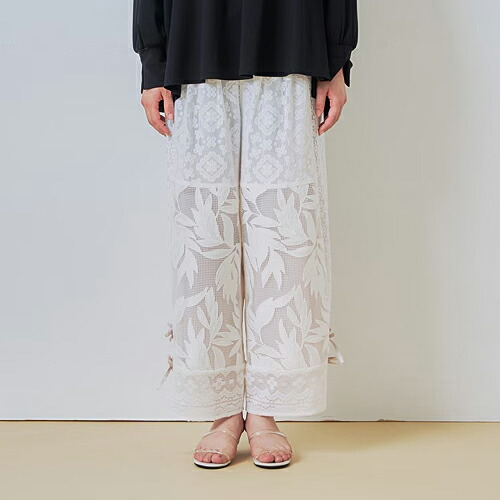 【s20】【ホワイト/WHYTO.】レースコンビネーションパンツ/lace combination pants【送料無料】【キャンセル返品交換不可】【let】【ly】【c500】【500円OFFクーポン利用可】|イルビゾンテ正規取扱店 ノワ