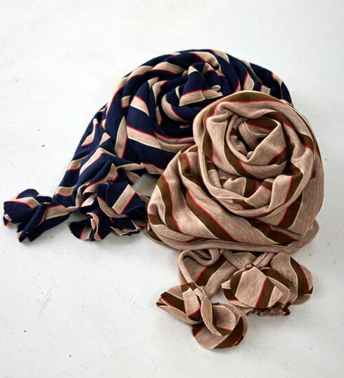 【尖んがり10倍】YENN イエン ストライプジャージースカーフ STRIPED JERSEY SCARF【ly】【p10】【c500】【500円OFF引き換え証当て嵌める可】