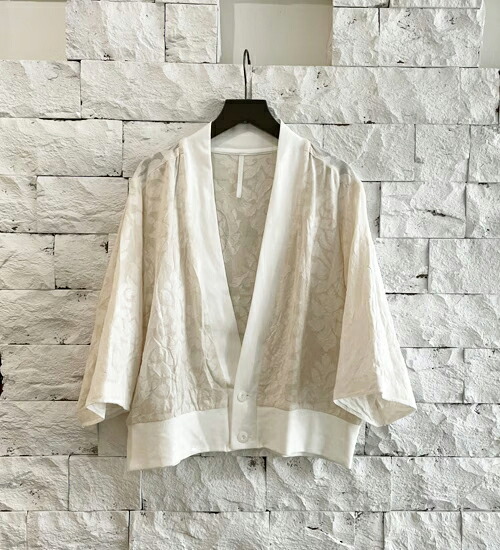 【ポイント10倍】ARTE POVERA インドジャガード8分袖カーデ【ly】【p10】【c500】【500円OFFクーポン利用可】｜イルビゾンテ正規取扱店 ノワ