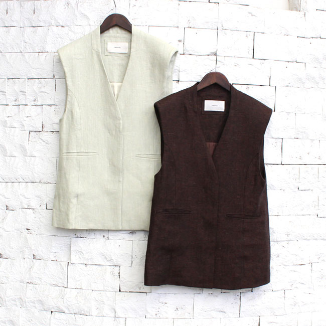 【s20】トゥデイフル TODAYFUL リネンオーバーベスト Linen Over Vest【id】【取り止める返品取り替えっこ不可】【let】 ベスト・ジレ-レディースファッション