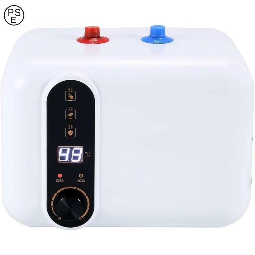 電気給湯器 給湯器 110V 10L小型電気温水器 30℃~75℃ 調節可電気温水蛇口 過熱保護 節電 節水 水力分離 コンパクトで 取り付けやすい|nokastore