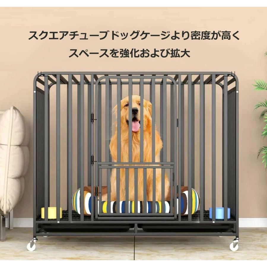 愛玩動物臥せ篭 犬掘っ建て小屋 愛玩動物臥せ篭 犬掘っ建て小屋 臥せ篭 ドッグケージペットフェンス キャスター付き添い人抽き出し幼児用便器付き添い人 大位相空間 手ごわいなスチー
