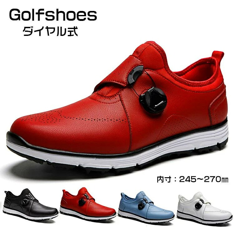 楽天市場】ゴルフシューズ メンズ ダイヤル式 赤 スニーカー 大きい