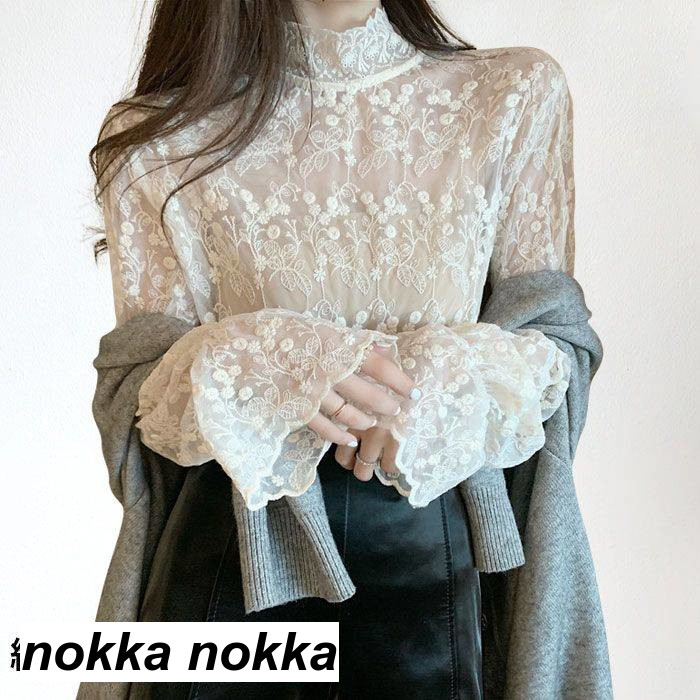 selfportrait花柄レースハイネックトップス 楽天市場】花柄 レース ハイネック トップス レディース