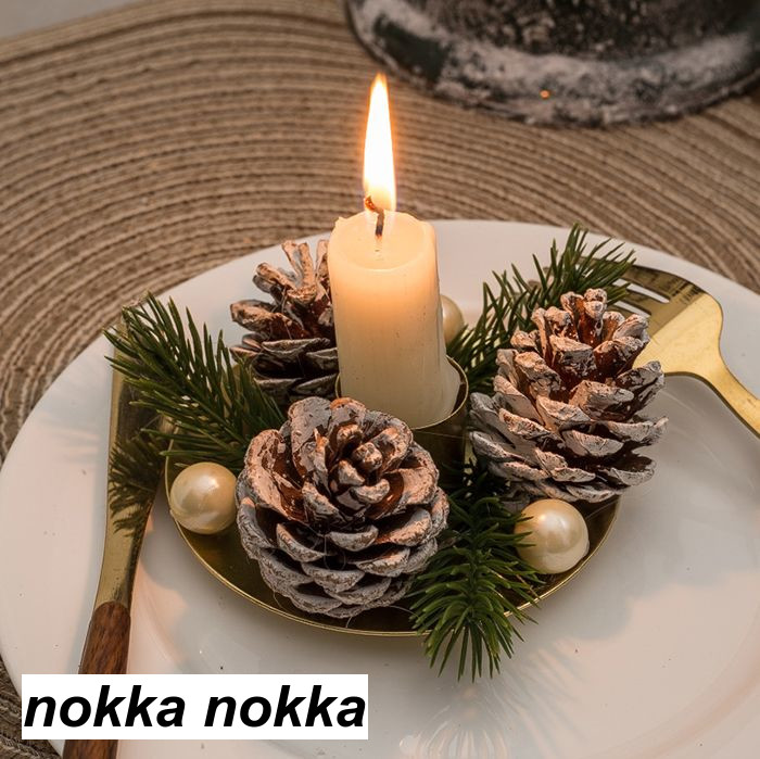 燭台　キャンドルホルダー　クリスマス　ヒイラギ christmas7016_2.jpg