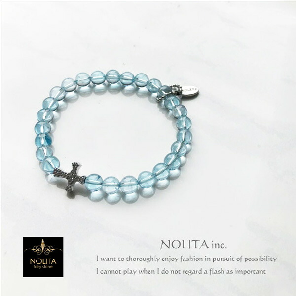 【 NOLITA / ノリータ 】高透明度!AAAAランク ブルートパーズ 天然石 パワーストーン ブレスレット 集中力 目標の達成 ヒーリング効果 金運 幸運 11月の誕生石 華奢 細身ブレスレット 重ね付けブレスレット|NOLITA fairy stone