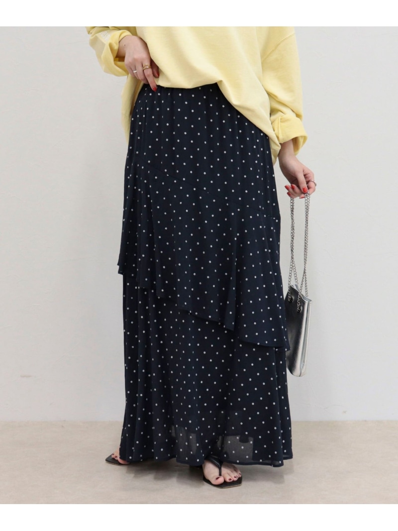 グリッタードットスカート fredy emue フレディ アンド グロスター スカート その他のスカート ホワイト ブルー【送料無料】[ Fashion]