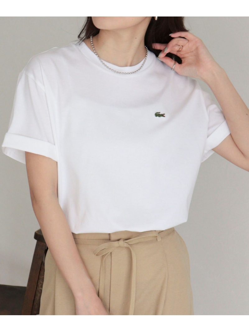【LACOSTE/ラコステ】ワンポイントソフトタッチTシャツ fredy emue フレディ アンド グロスター トップス カットソー・Tシャツ ホワイト ブラック【送料無料】[ Fashion]