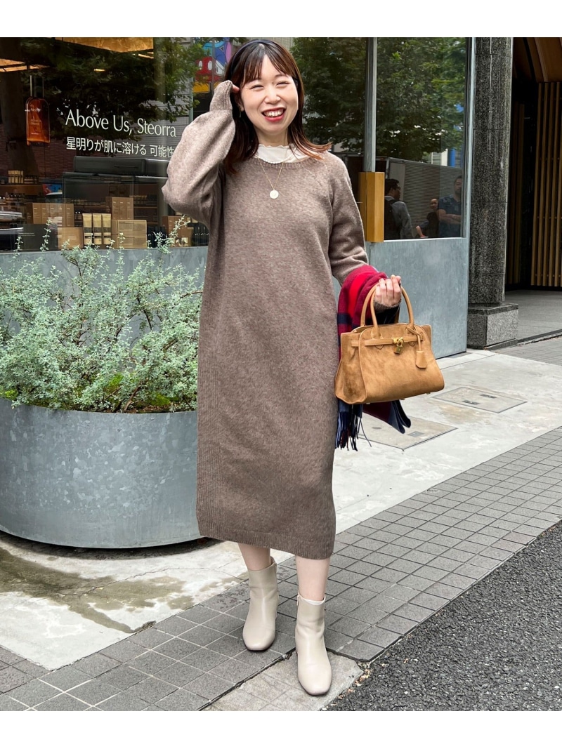 【SALE／30%OFF】タスマニアラム ニットワンピース MICO COULIER ノーリーズ トップス ニット グレー【RBA_E】【送料無料】[ Fashion]