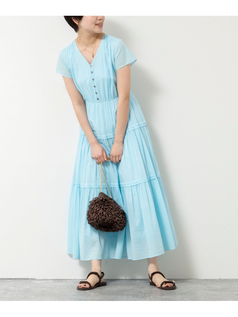 ウォッシャブルコットンティアードマキシワンピース NOLLEY\u0027S sophi ノーリーズ 衣装・御召しもの 衣装 米国海軍 青み【貨物輸送無料】[ Fashion]