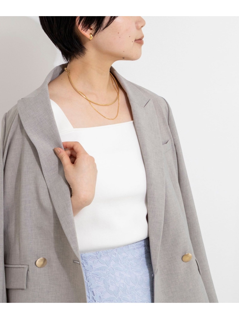 《手洗い可能》総針ニットキャミ NOLLEY'S sophi ノーリーズ トップス ニット ホワイト ブラック【先行予約】*【送料無料】[ Fashion]