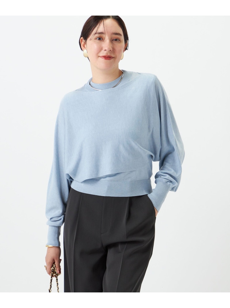 ノースリーブハイネック+ポンチョセット NOLLEY'S sophi ノーリーズ トップス ニット レッド ブルー【先行予約】*【送料無料】[ Fashion]｜NOLLEY&rsquo;S ONLINE