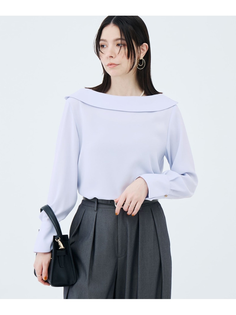ウォッシャブルロールカラージョーゼットブラウス NOLLEY'S sophi ノーリーズ トップス シャツ・ブラウス ブラック ホワイト ブルー【先行予約】*【送料無料】[ Fashion]｜NOLLEY&rsquo;S ONLINE