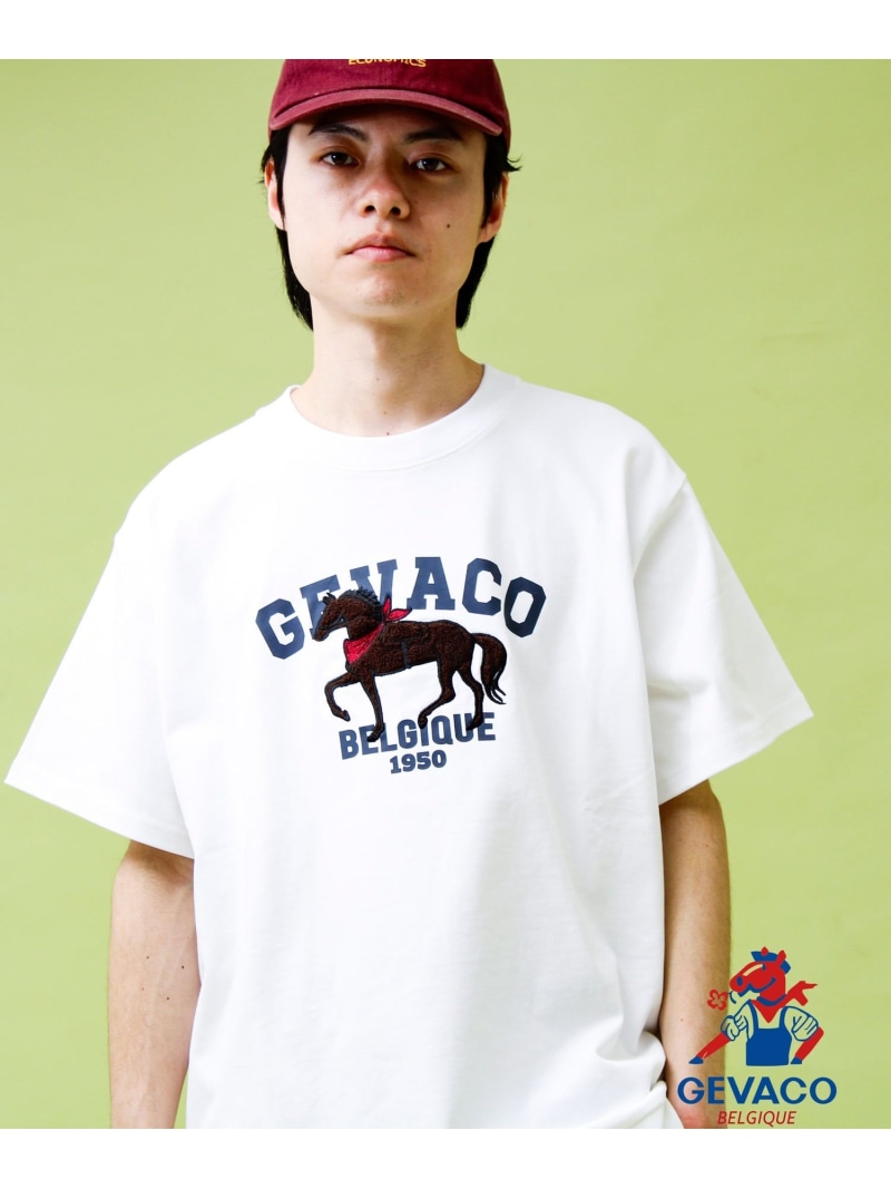 【SALE／20%OFF】【GEVACO/ゲバコ】フロントプリント刺繍Tシャツ GLOSTER フレディ アンド グロスター トップス カットソー・Tシャツ カーキグリーン ネイビー ホワイト【RBA_E】【送料無料】[ Fashion]