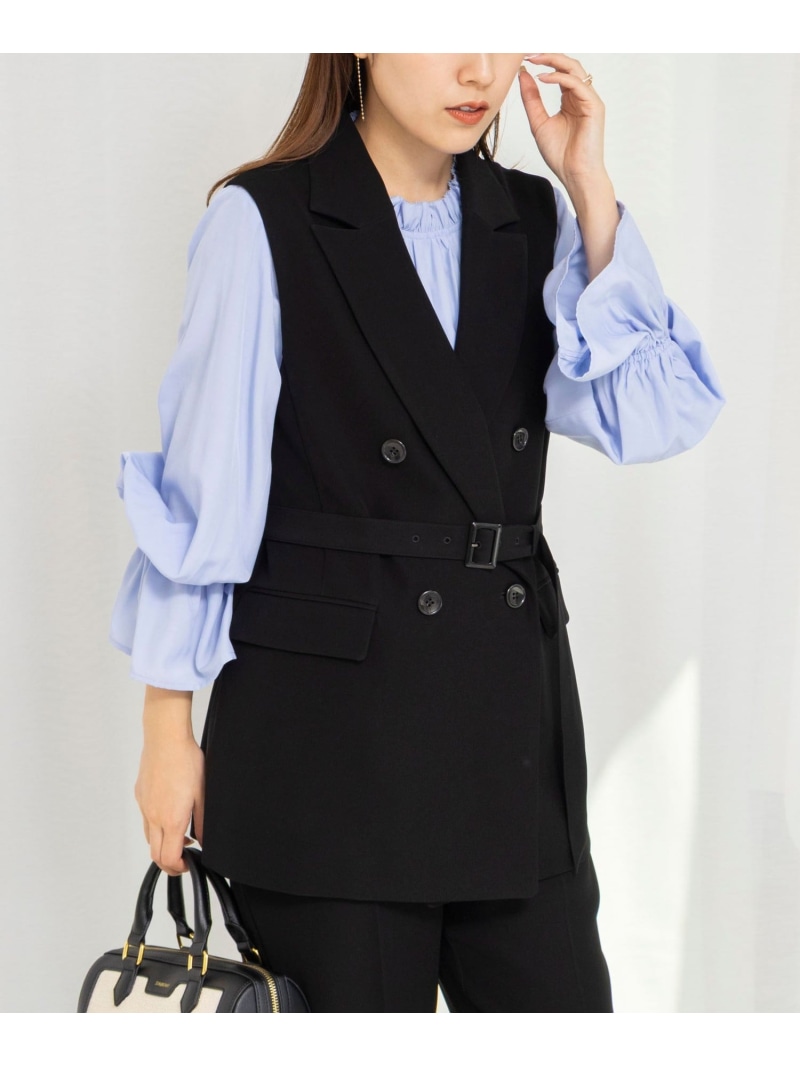【SALE／50%OFF】《セットアップ相応う》ウォッシャブルダブルクロスジレ NOLLEY\u0027S ノーリーズ トップス より良い・ジレ 米国海軍 黒いこと【RBA_E】【貨物輸送無料】[ Fashion]
