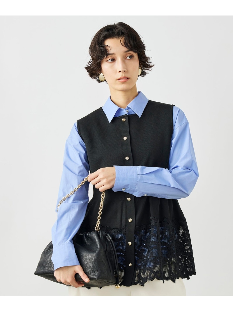 【SALE／30%OFF】《室内用便器能力のある》スピード競技付き添い人ペプラムより良い NOLLEY\u0027S ノーリーズ トップス より良い・ジレ ベージュ 米国海軍 黒いこと【RBA_E】【貨物輸送無料】[ Fashion]