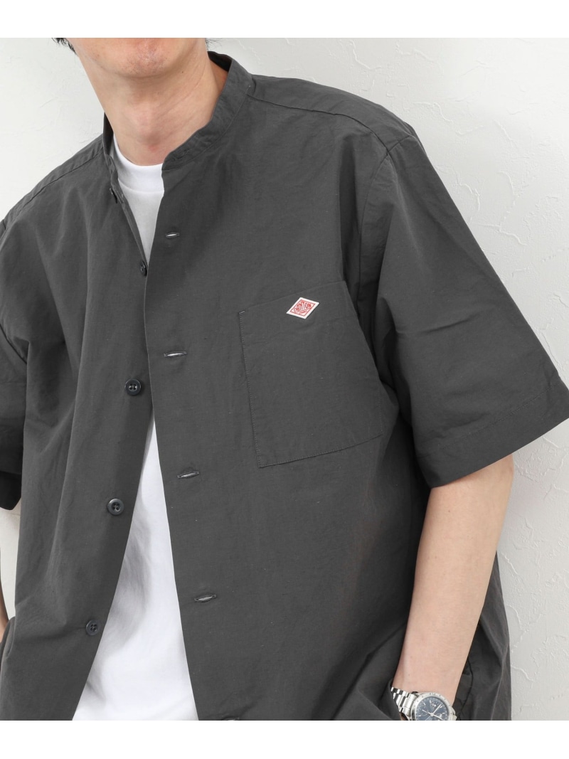 【DANTON/ダントン】BAND COLLAR SHIRT SS 26SS(DT-JD3788 SCL) NOLLEY'S goodman ノーリーズ トップス シャツ・ブラウス グレー【送料無料】[ Fashion]