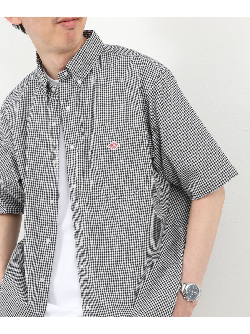 【DANTON/ダントン】DOT BUTTON B.D. SHIRT SS 26SS(DT-B0337 POD) NOLLEY'S goodman ノーリーズ トップス シャツ・ブラウス ブラック ホワイト【送料無料】[ Fashion]