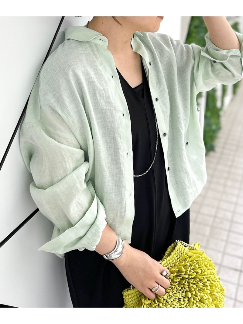 MY STANDARD マルチWAYリネンショートシャツ 2nd NOLLEY'S ノーリーズ トップス シャツ・ブラウス ブルー ホワイト グリーン【送料無料】[ Fashion]