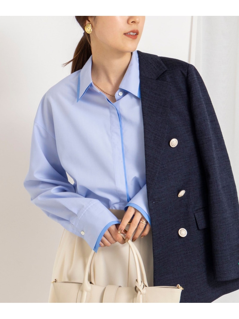 ウォッシャブルレイヤード2WAYカラーシャツ NOLLEY'S ノーリーズ トップス シャツ・ブラウス ネイビー ホワイト ブルー【送料無料】[ Fashion]