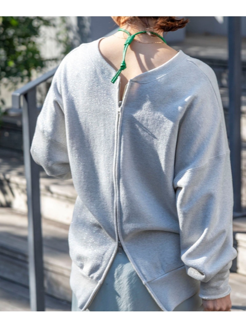 【SALE／20%OFF】ウォッシャブル2WAYロングジップスウェット 2nd NOLLEY'S ノーリーズ トップス スウェット・トレーナー ホワイト グレー シルバー【RBA_E】【送料無料】[ Fashion]