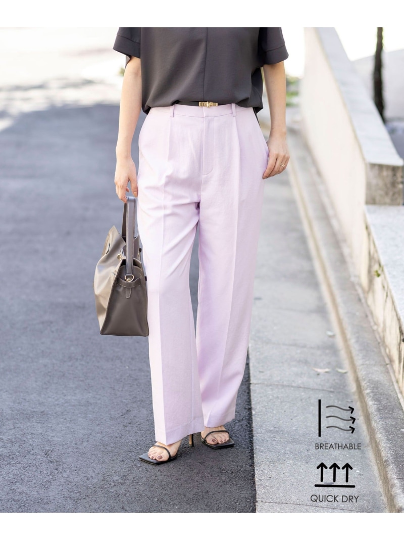 《セットアップ相応う》ウォッシャブルストレッチツイル愛されセミワイドパンツ NOLLEY\u0027S ノーリーズ ズボン下 余分の物のズボン下 ベージュ 米国海軍 青み【貨物輸送無料】[ Fashion]