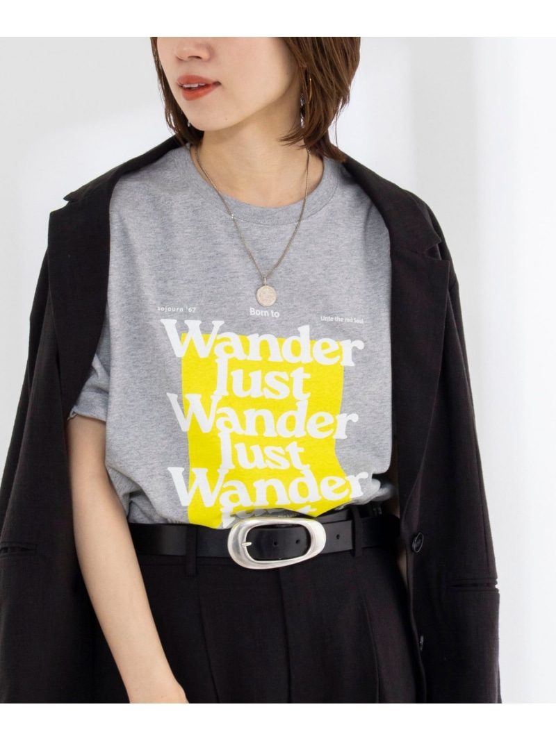 Wander lustウォッシャブルワイドシルエットプリントプルオーバー Rie Miller ノーリーズ トップス カットソー・プルオーバー 白いこと 薄墨色 赤銅色【貨物輸送無料】[ Fashion]