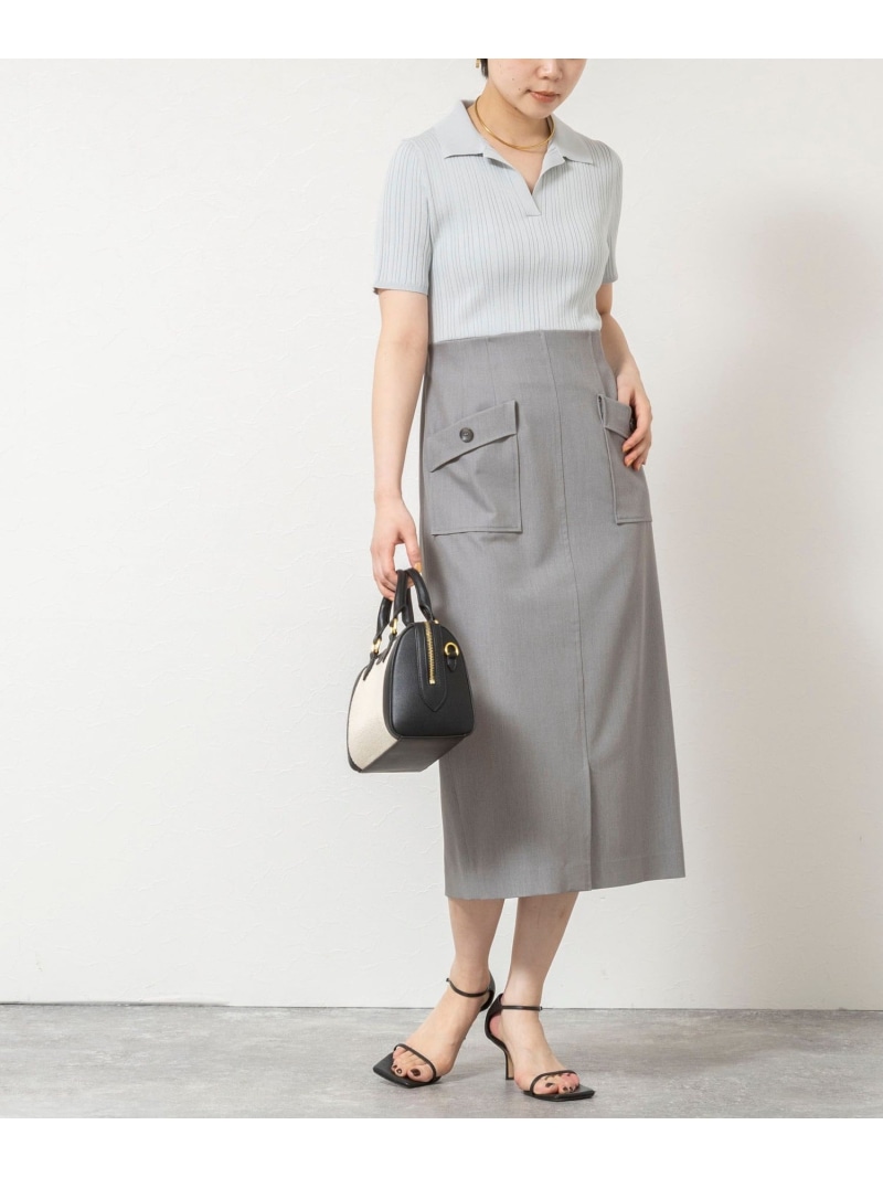 【SALE／30%OFF】ウォッシャブルポロニットタイトスカートドッキングワンピース NOLLEY\u0027S sophi ノーリーズ 衣装・御召しもの 衣装 赤銅色【RBA_E】【貨物輸送無料】[ Fashion]