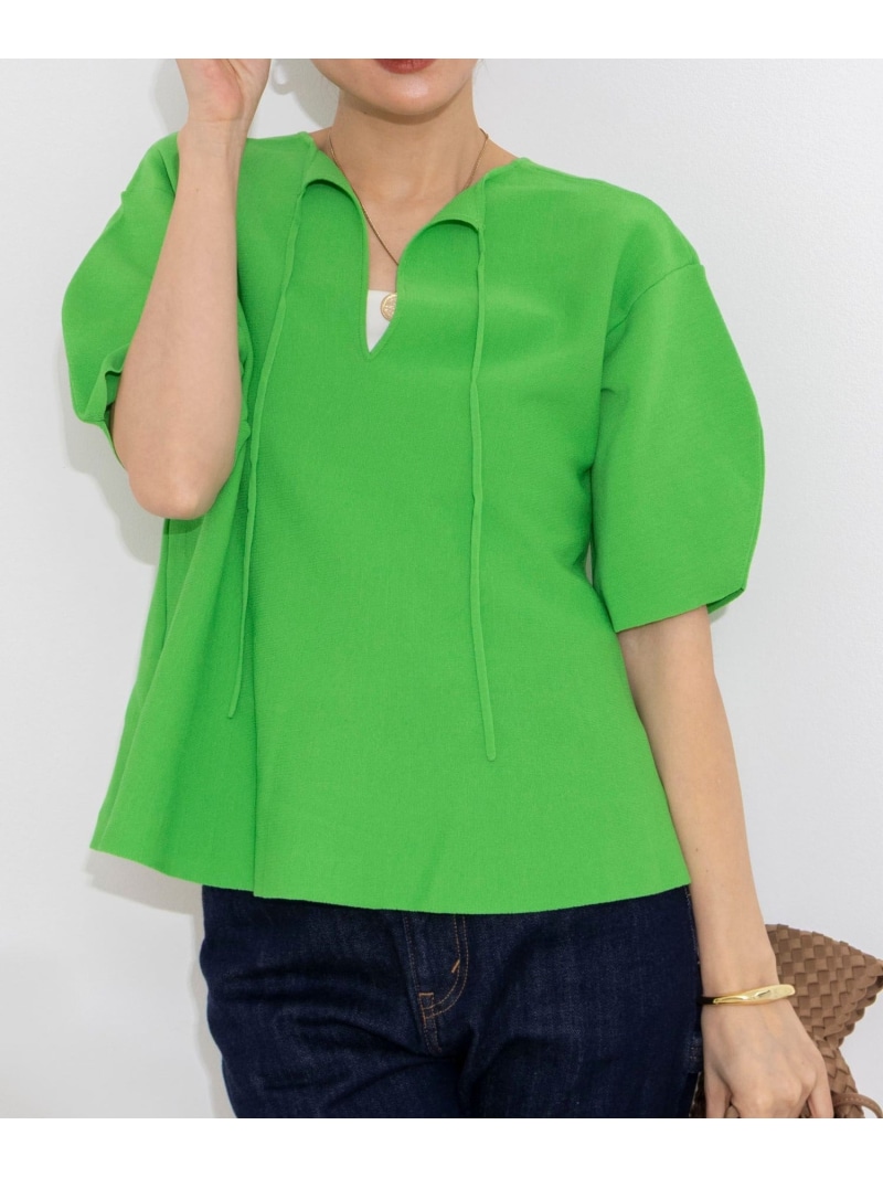 【SALE／30%OFF】《手洗い可能》トラペーズ2WAYプルオーバー Rie Miller ノーリーズ トップス ニット ブラック グリーン ベージュ【RBA_E】【送料無料】[ Fashion]｜NOLLEY&rsquo;S ONLINE