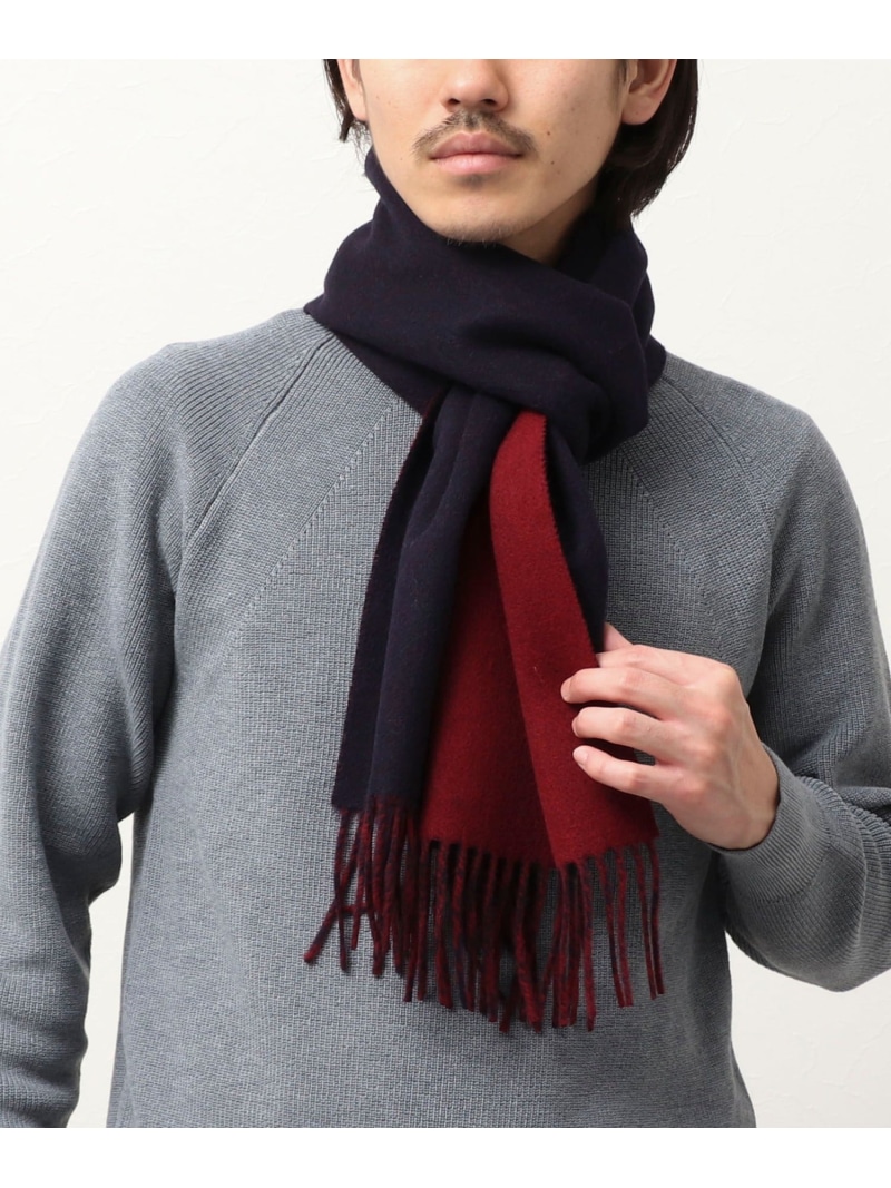 【SALE／20%OFF】カシミヤ混無地リバーシブルマフラー NOLLEY'S LIGHT ノーリーズ ファッション雑貨 マフラー・ストール・ネックウォーマー ブラック ネイビー ブラウン【RBA_E】【送料無料】[ Fashion]