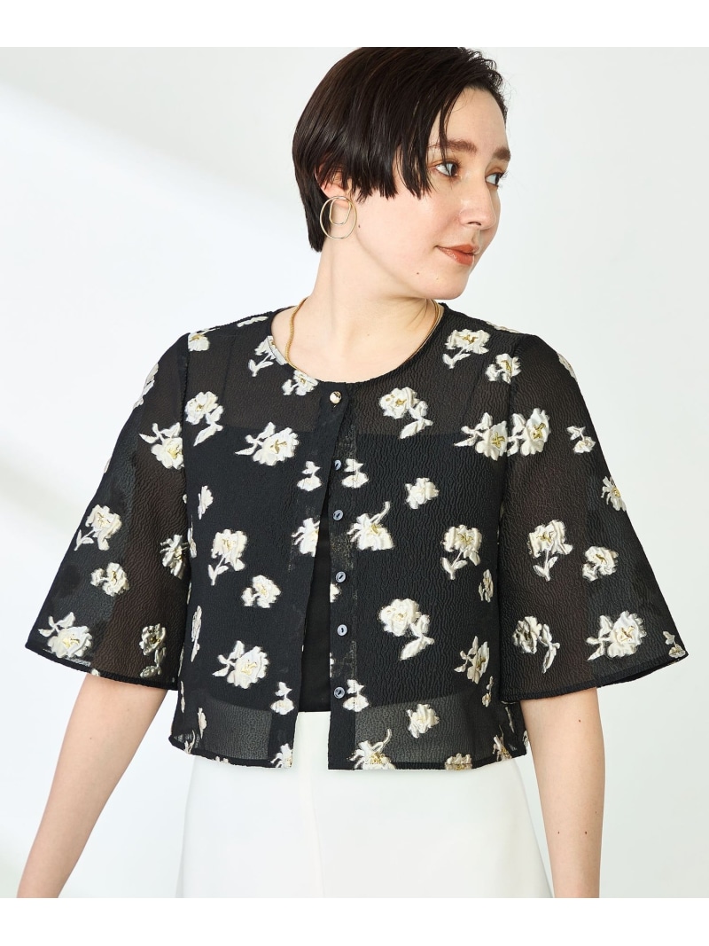 【SALE／40%OFF】《セットアップ対応》ラメフラワージャガードブラウス NOLLEY sophi ノーリーズ トップス シャツ・ブラウス ブラック ホワイト【RBA_E】【送料無料】[ Fashion]