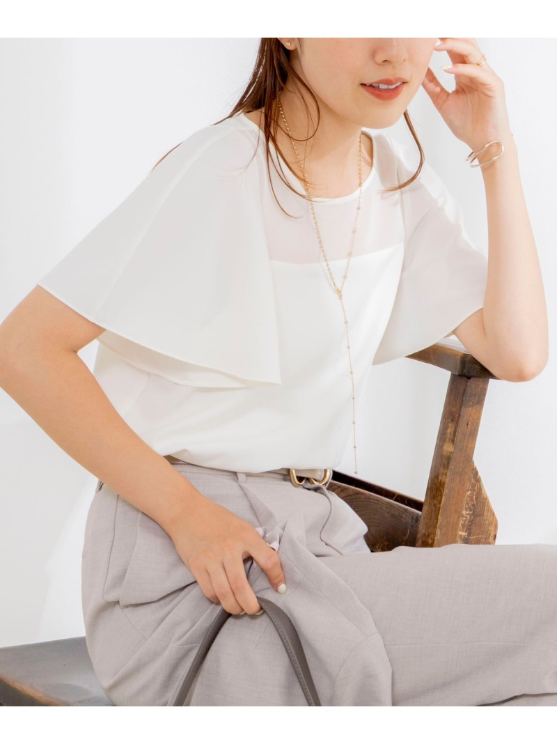 《当たること冷感》ウォッシャブルシアーうつり変わりツイルブラウス NOLLEY\u0027S ノーリーズ トップス プルオーバー・トップ 白いこと 黒いこと【此れから取って置く】*【貨物輸送無料】[ Fashion]