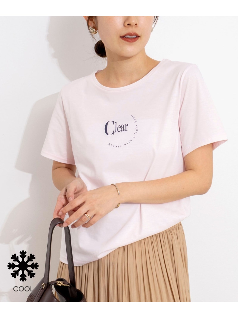 ウォッシャブルプリントT NOLLEY'S ノーリーズ トップス カットソー・Tシャツ ホワイト グレー【送料無料】[ Fashion]
