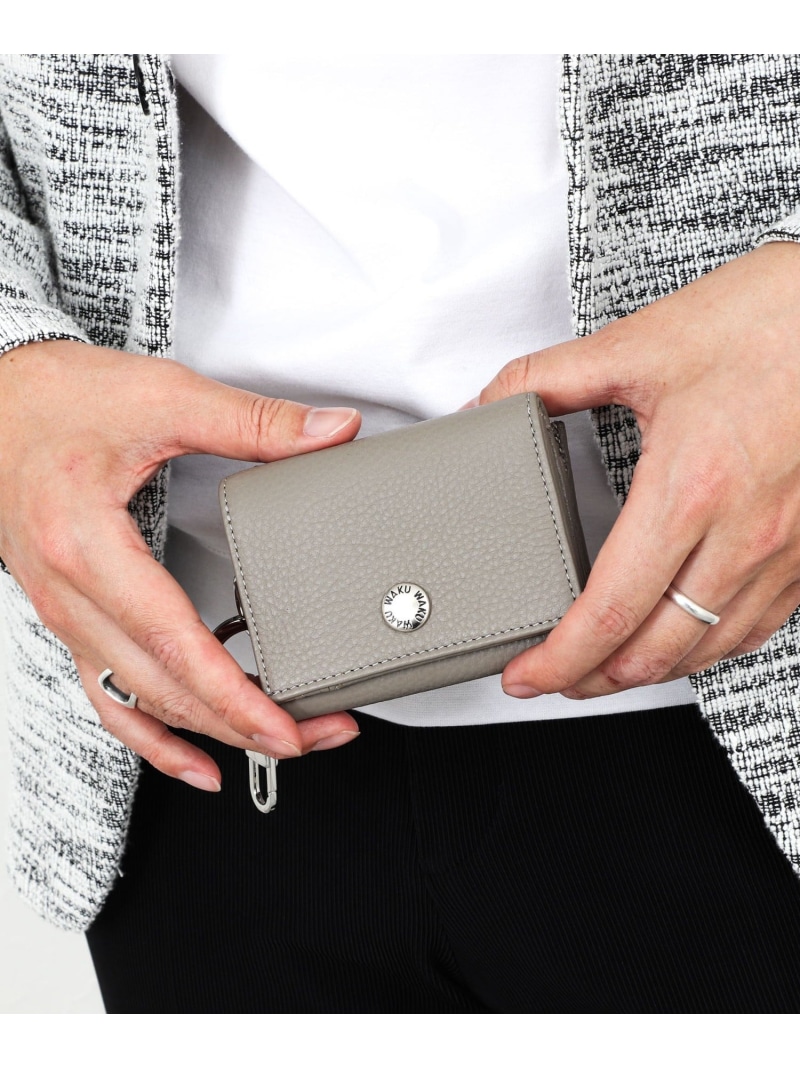 【waku/ワク】WKW-0017 三つ折りレザーウォレット NOLLEY'S goodman ノーリーズ 財布・ポーチ・ケース 財布 ブラック グレー【送料無料】[ Fashion]