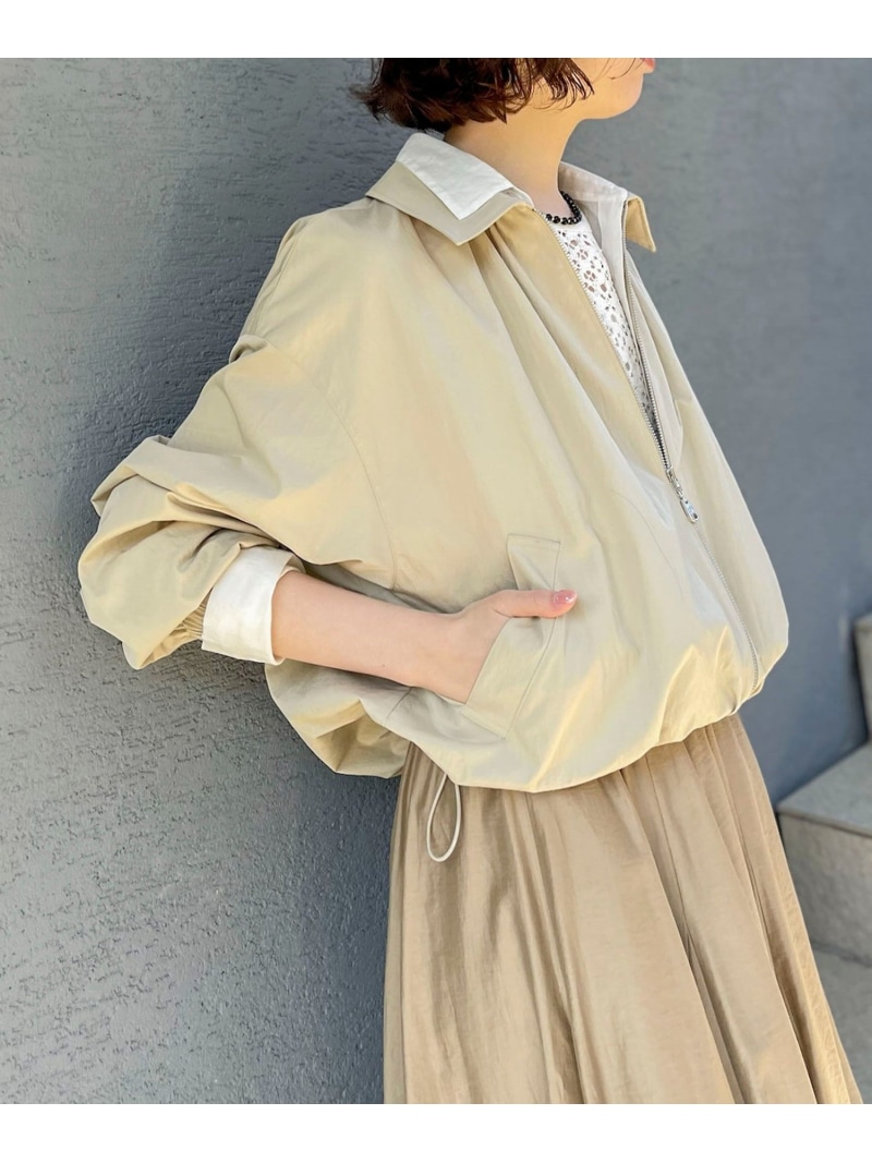 ウォッシャブルツイルライトジップアップブルゾン NOLLEY'S sophi ノーリーズ ジャケット・アウター ブルゾン・ジャンパー ネイビー ベージュ【送料無料】[ Fashion]
