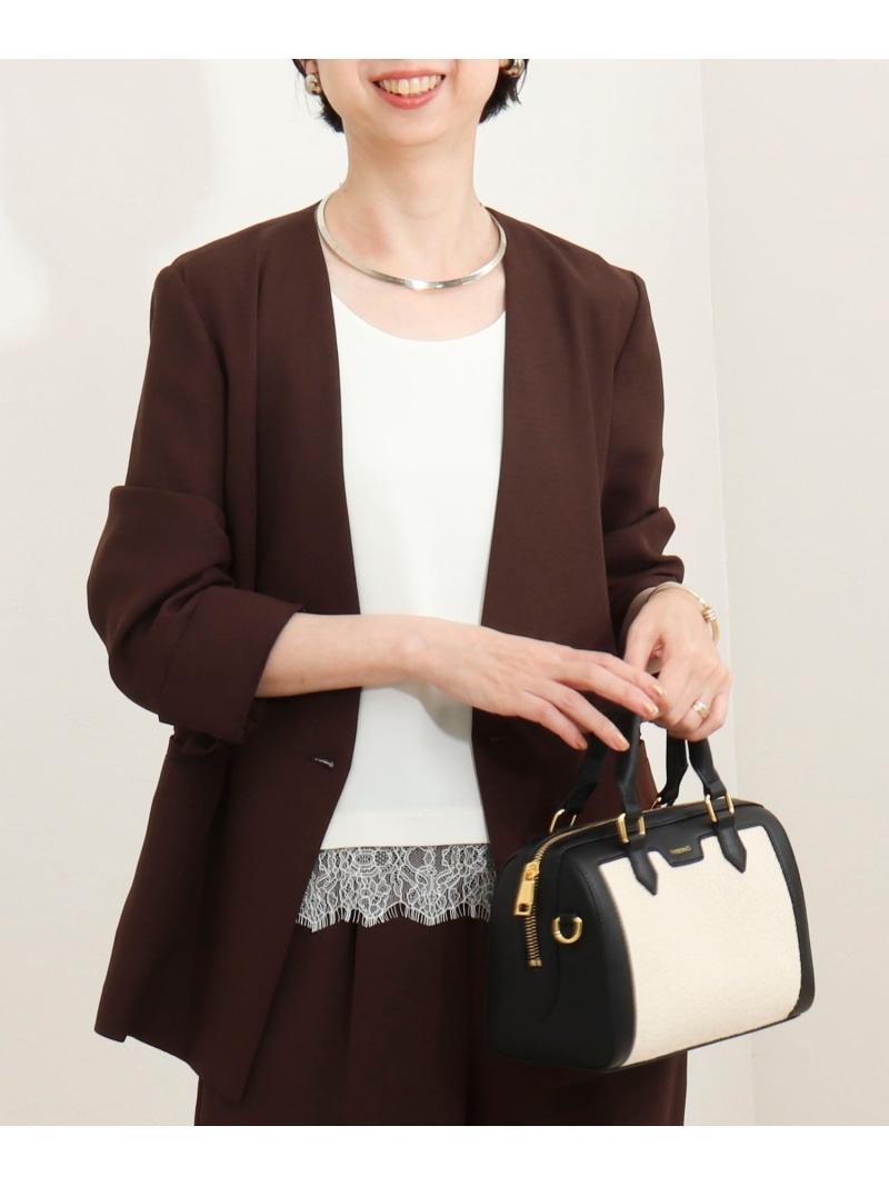 【SALE／30%OFF】《セットアップ相応う》【UVとり捨てる・当たること冷感】ライトツイルノーカラージャケット MICO COULIER ノーリーズ ジャケット・アウター 否色合い上衣 ベージュ 米国海軍 赤銅色【RBA_E】【貨物輸送無料】[ Fashion]