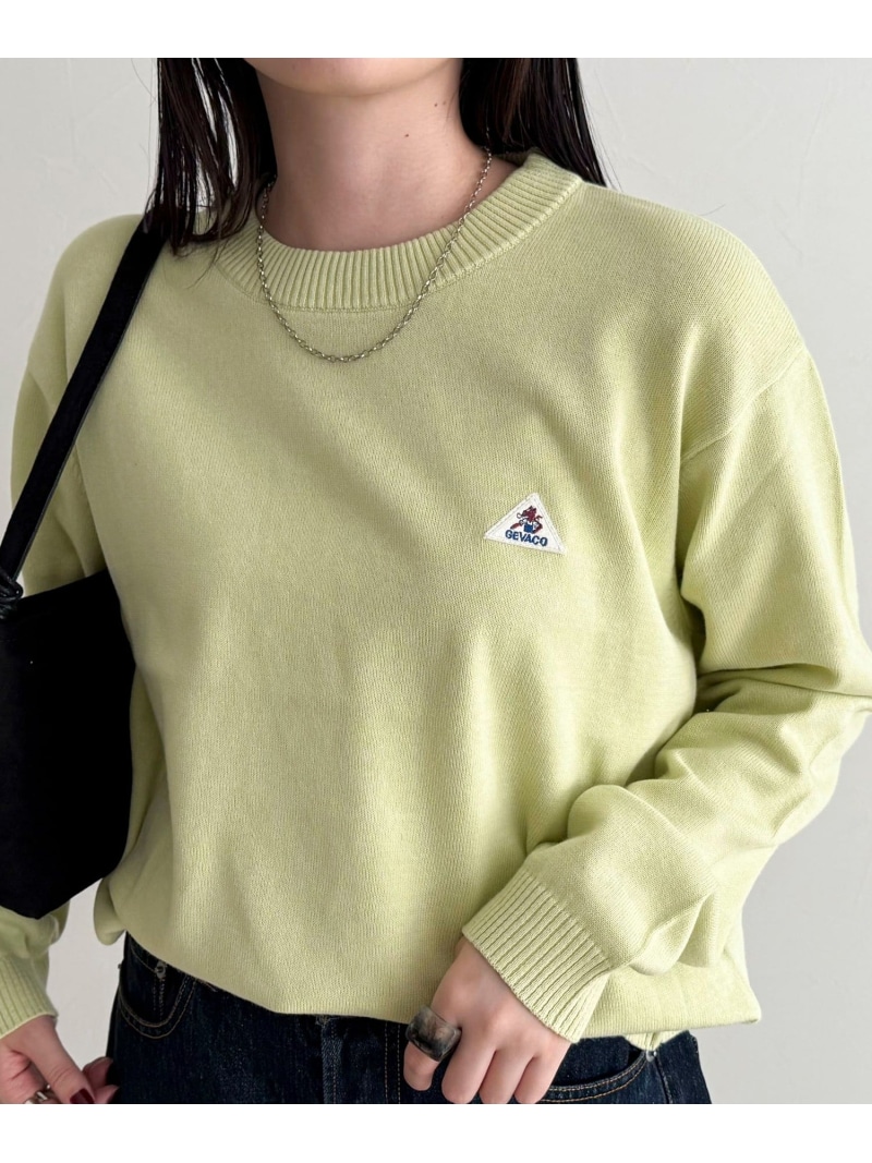 【SALE／30%OFF】【GEVACO/ゲバコ】コットンラウンドネックプルオーバー fredy emue フレディ アンド グロスター トップス ニット ホワイト レッド ブラック グリーン【RBA_E】【送料無料】[ Fashion]