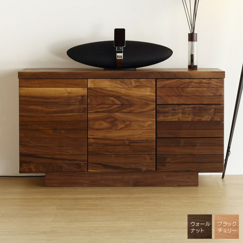 楽天市場】キャビネット 120 オーク/白 ホワイト/ブラウン ローボード