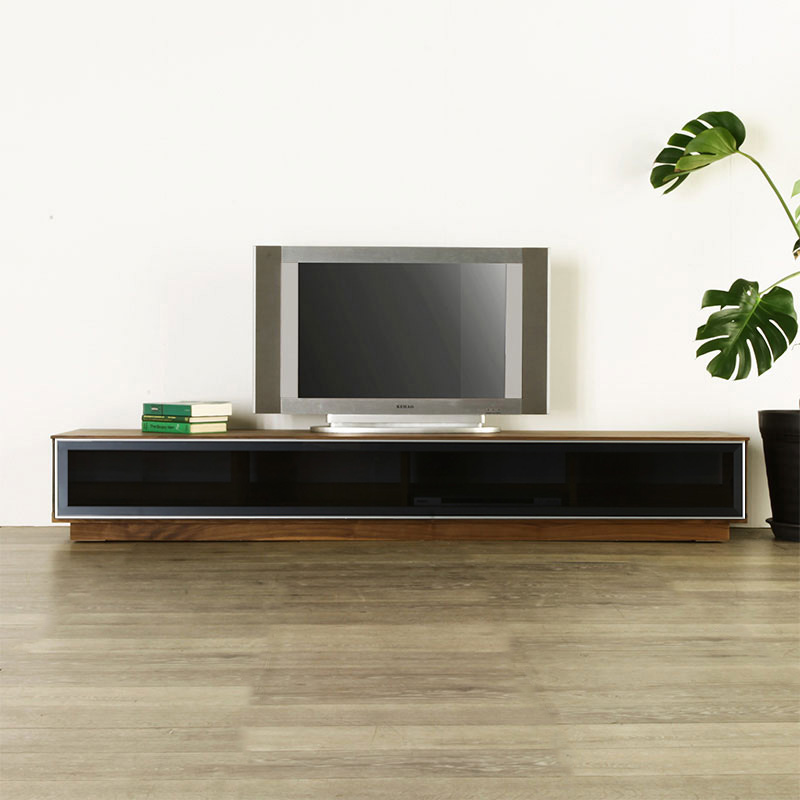 楽天市場】テレビボード 200 オーク ブラックフレーム ロータイプ 完成