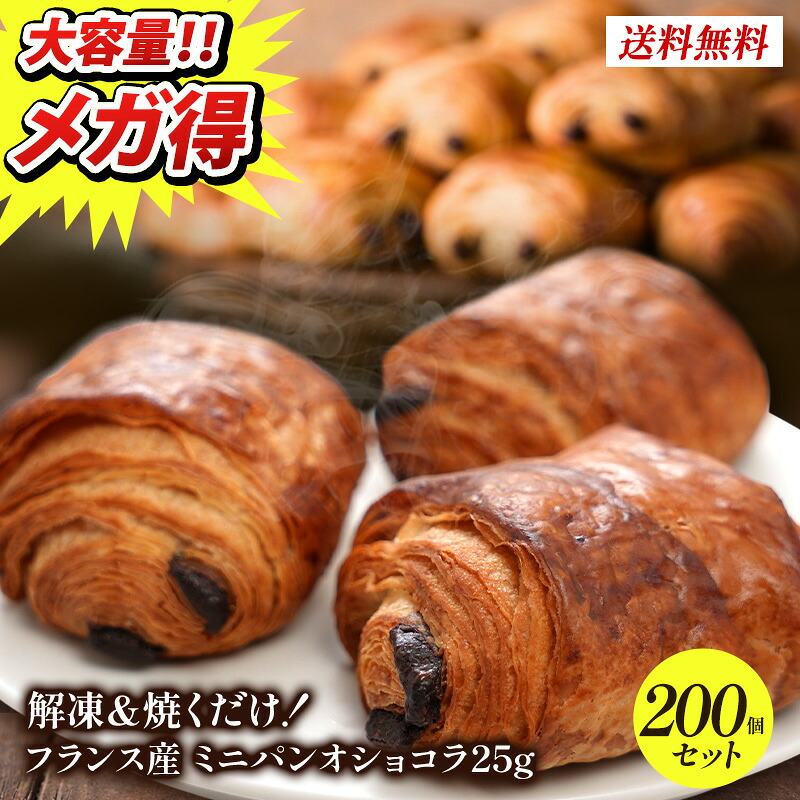 《衝撃の44円/個!!》 フランス産 ミニパンオショコラ 25g×200個【送料無料】【3～4営業日以内に出荷】［冷凍のみ］他商品と同梱不可