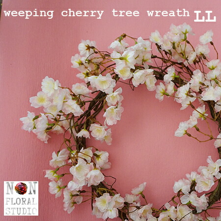 楽天市場】【直径48cm】桜リース 1個ピンク色の桜がいっぱいあしらわれ