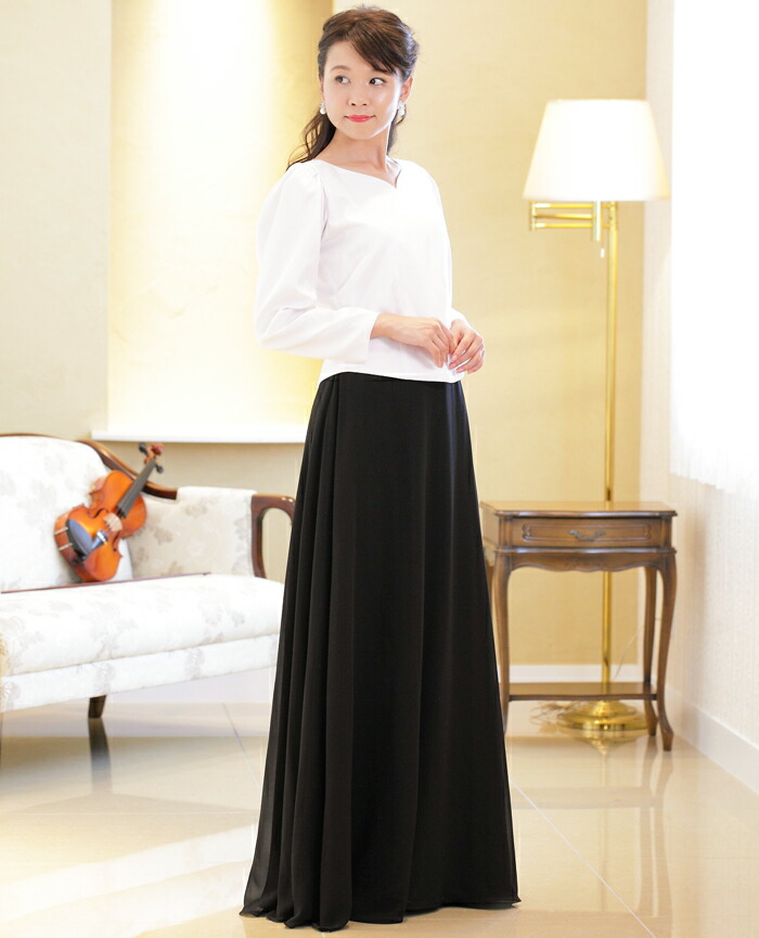 総合福袋 サイスオーダー対応商品スカートと合わせてセパレートドレスに 演奏会コーラス衣装フォーマル結婚式 親族母親第九ミセス服シャツステージ衣装上品演奏会用ブラウスコーラス衣装演奏会白黒長袖シャンタン