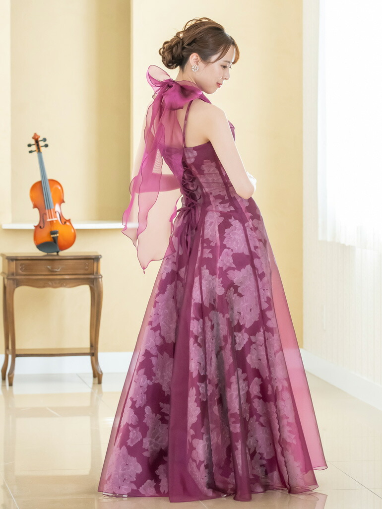 とっておきし福袋 裾丈カット無料 サイズオーダー対応商品 演奏会 コンサート 発表会 ピアノ 舞台衣装 声楽 楽器演奏 他と被らない カラー ドレス ステージ衣装 花柄 リボン コサージュ 緑 青 紫 ドレス カラードレス 演奏会 ロングドレス 演奏会用ドレス