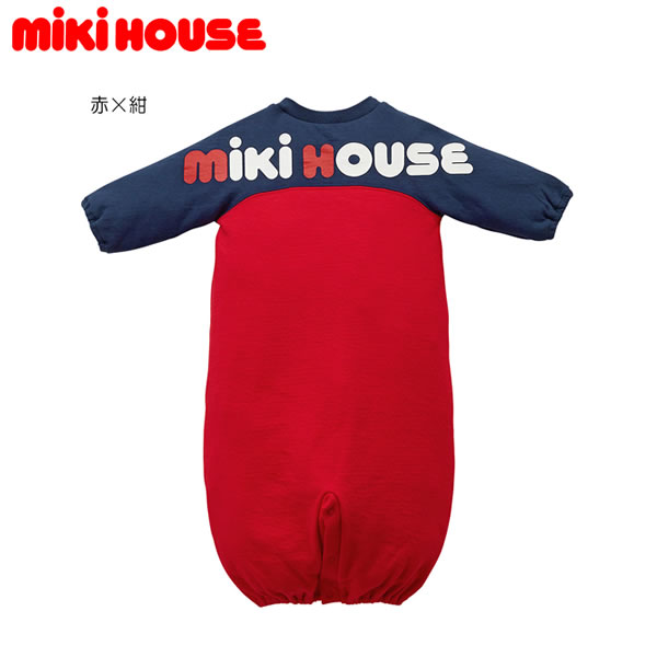 ミキハウス MIKIHOUSE　バックロゴツーウェイオール 日本製 ベビー【メール便可】｜e-子供服ノン