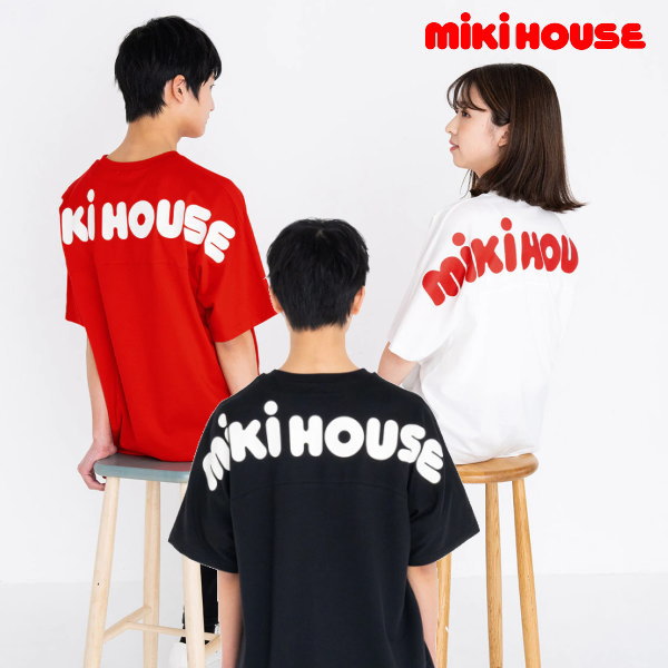 セール30％OFF ミキハウス MIKIHOUSE バックロゴ半袖Ｔシャツ（大人用） 日本製 日本製 【大人用】 【メール便可】
