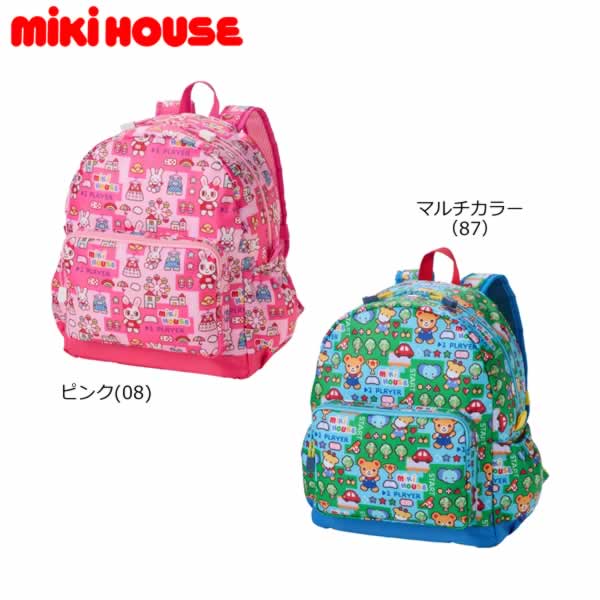 【尖んがり20倍(百貨店SALE継続期間制限事項)】ミキハウス MIKIHOUSE 背嚢 プッチー・うさこ 総柄 鞄 背嚢 お坊っちゃん 御姉さん【PT2】