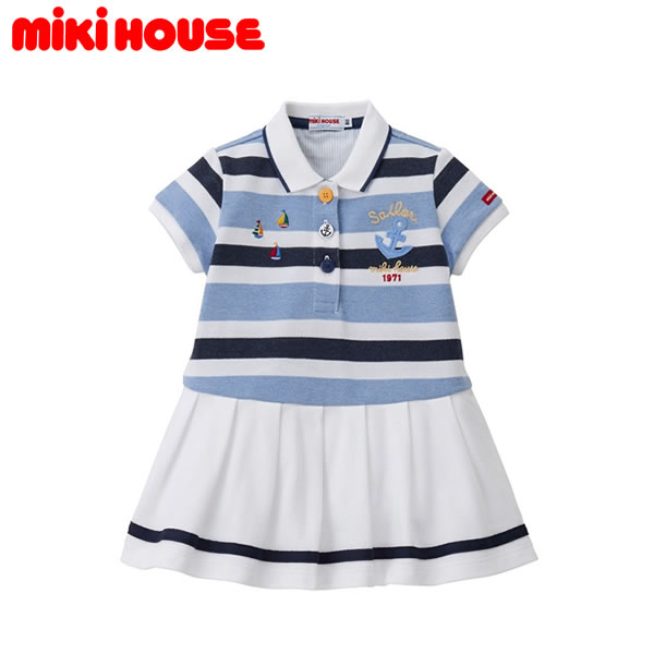 今月限定 特別大特価 ミキハウス Mikihouse マリンテイストポロワンピース キッズ E 子供服ノン Www Etechnologycr Com