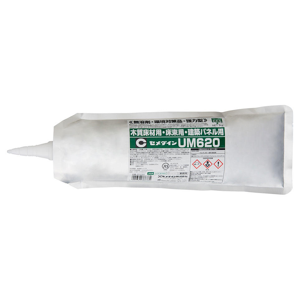 ウレタン樹脂系接着剤 UM620 木質床材用・床束用 AR-244 業務用1kgアルミ袋×12個セット　送料無料 10,578円